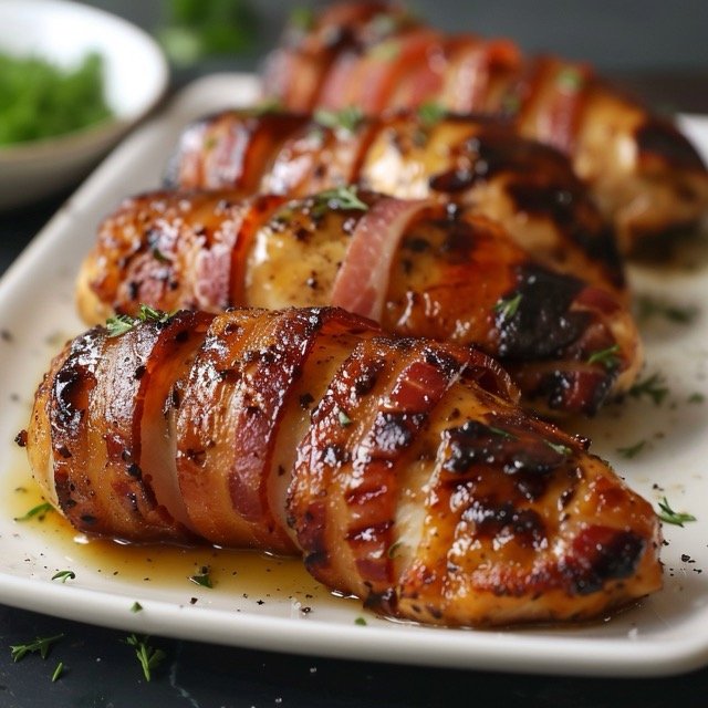 Carnivore Diet Recipes- Bacon-Wrapped Chicken Breast