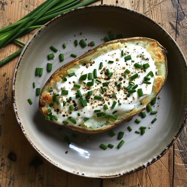 7-Day Meal Plan for Gastritis- Baked Potato with Greek Yogurt and Chives