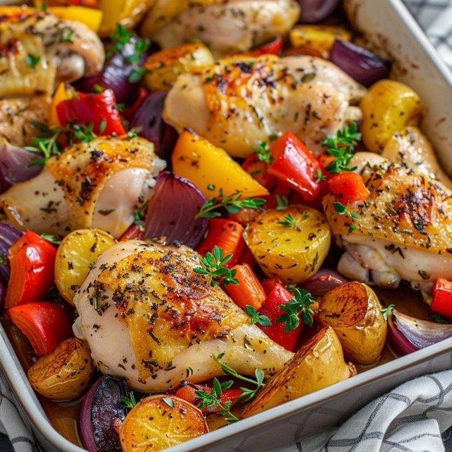 7-day meal plan for ulcers- Baked chicken with roasted vegetables