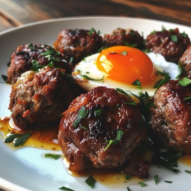 Carnivore Meatballs with one egg