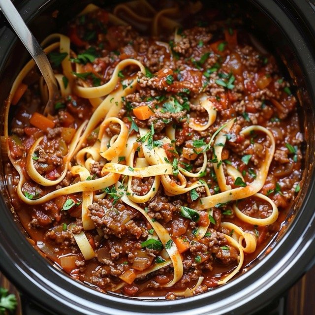 Crock Pot Recipes- Ground Beef Bolognese