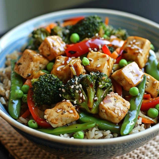 Dinner- Stir-fry with Tofu and Vegetables