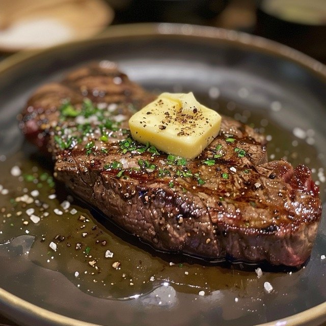 the carnivore diet recipes- Grilled Ribeye Steak with butter, salt and pepper