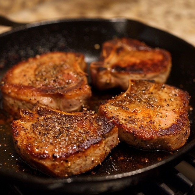 Carnivore Diet recipes- Pan-Seared Pork Chops