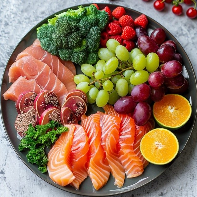 dash diet- lean protein with fruits and veggies