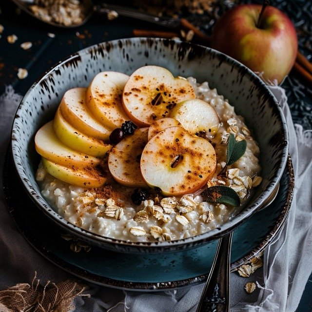 7-Day Meal Plan for Ulcerative Colitis- Oatmeal with Peeled Apples