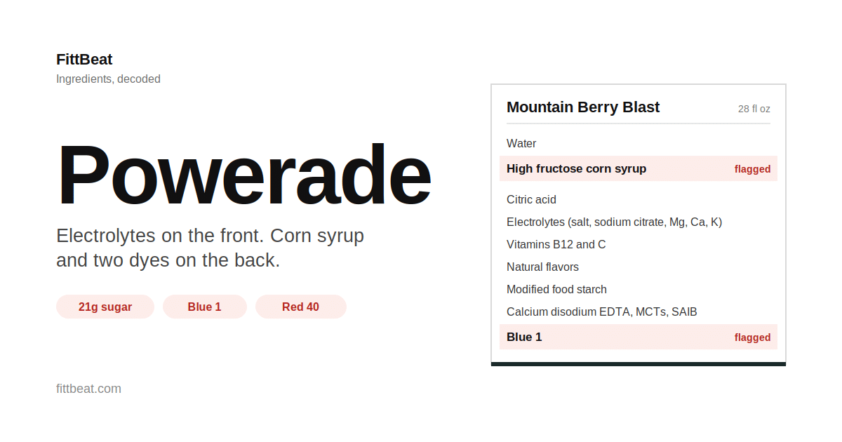 Powerade Ingredients: What’s Really in the Bottle (2026)